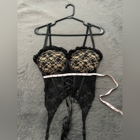 Fashion Nova See Through Love Lace Bustier Top Black *BNWT* - Picture 4 of 9